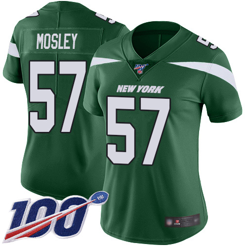 New York Jets Limited Green Women C.J. Mosley Home Jersey NFL Football #57 100th Season Vapor Untouchable->women nfl jersey->Women Jersey